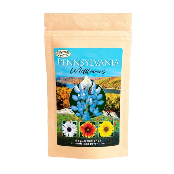 Created By Nature Pennsylvania Wildflower Seed Mix, 15 Flower Varieties, 50,000 Seeds