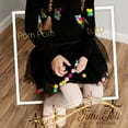 thumbnail image 2 of Tutu Joli Girls Black Pom Pom Tutu and Bow Hair Tie – 2 Pc Set - S, 2 of 8