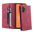 thumbnail image 3 of For Samsung Galaxy A32 5G Wallet Case,Solid Color Leather RFID Blocking Card Cash Pocket Magnetic Flip Holder Cover Folio Phone Pouch For Samsung Galaxy A32 5G,Red, 3 of 12