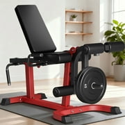 Leg Extension and Curl Machine, 440LB Adjustable Leg Curl Machine for Home Gym, Seated Leg Extension and Lying Curl Machine for Lower Body Workouts