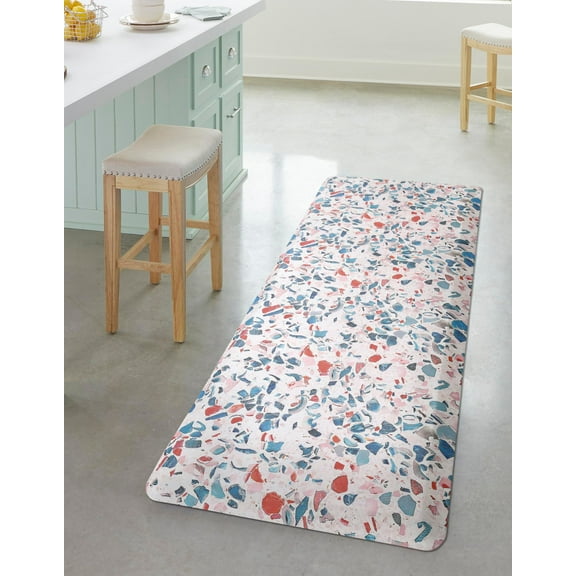 Unique Loom Comfort Mat Collection - Pollock (2' x 5' Rectangle Multi/Black)