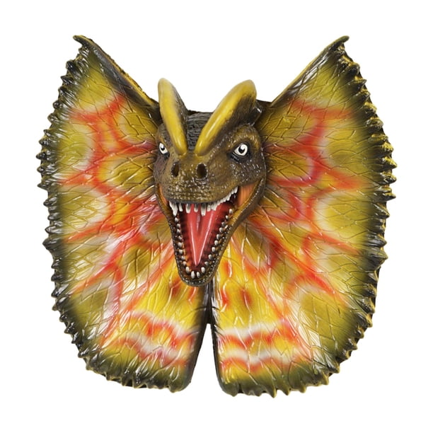 Cabeza de Dilophosaurus Escultura para colgar en la pared Cabeza de dinosaurio Escultura montada en la pared Adorno Gran vida como estatua de dinosaur