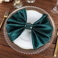 thumbnail image 5 of Balsa Circle 5 Pieces 20" Peacock Teal Satin Napkins Wedding Party, 5 of 8