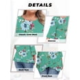 thumbnail image 6 of Gleelist Plus Size Tops For Womens Ruffled Hem Crew Neck T-Shirts Casual Flowy Blouses 3/4 Ruffle Sleeve XL-5XL, 6 of 8
