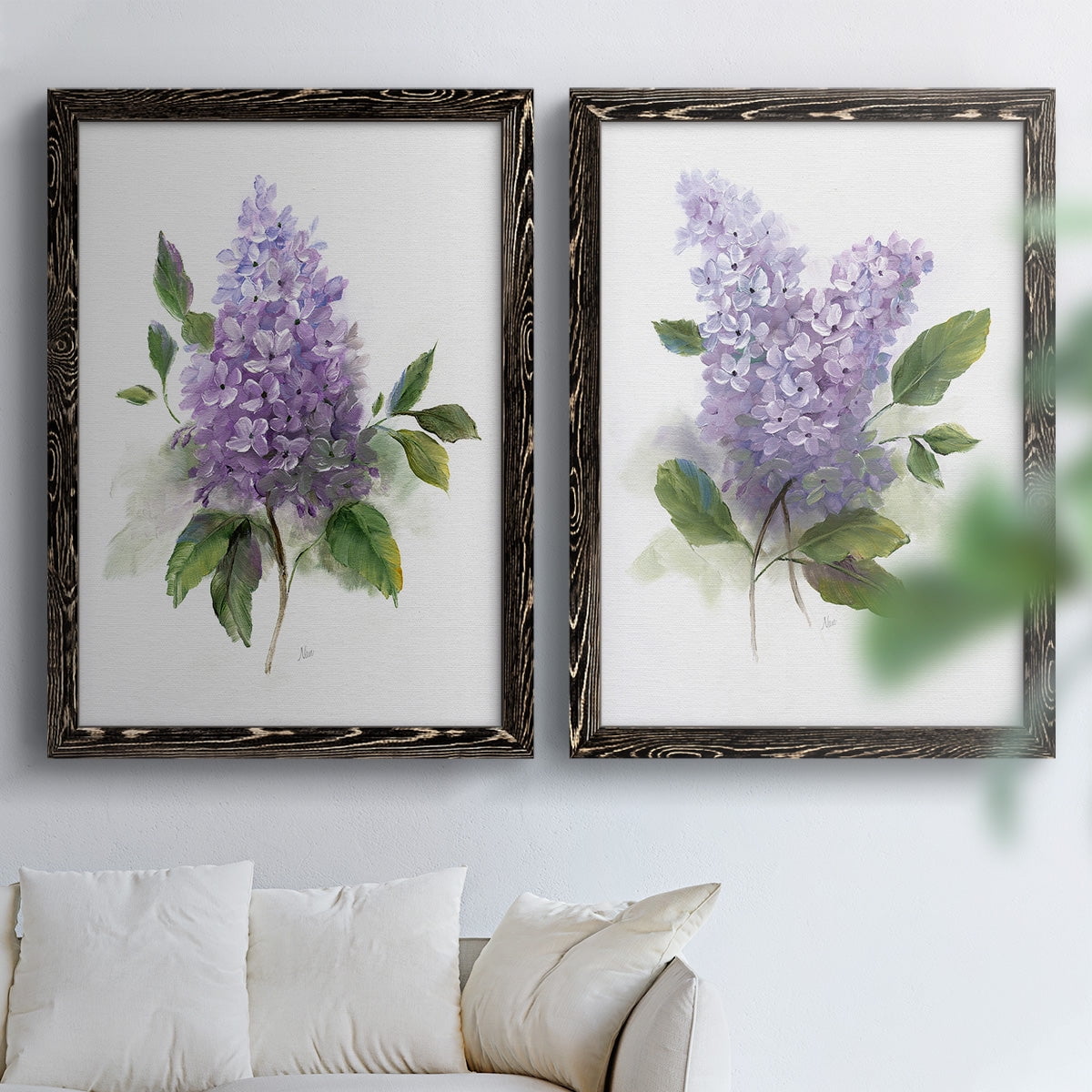 Lilac Romance I - Premium Framed Canvas 2 Piece Set - Ready to Hang