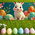 thumbnail image 7 of Adorable Bunny Themed Easter Background Banner Party Decorations for Easter Egg Hunts Family Gatherings Photo Shoots Spring Celebrations, 7 of 7
