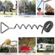 thumbnail image 5 of Set of 4 Screw in Ground Anchors | 30.5cm | Swing Trampoline Garden House Play Tower Steel Ground Screws | 250cm Adjustable Safety Belts, 5 of 5