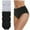 Black, variant on Sokhug Womens Underwear 5PC Cotton High Rise Briefs