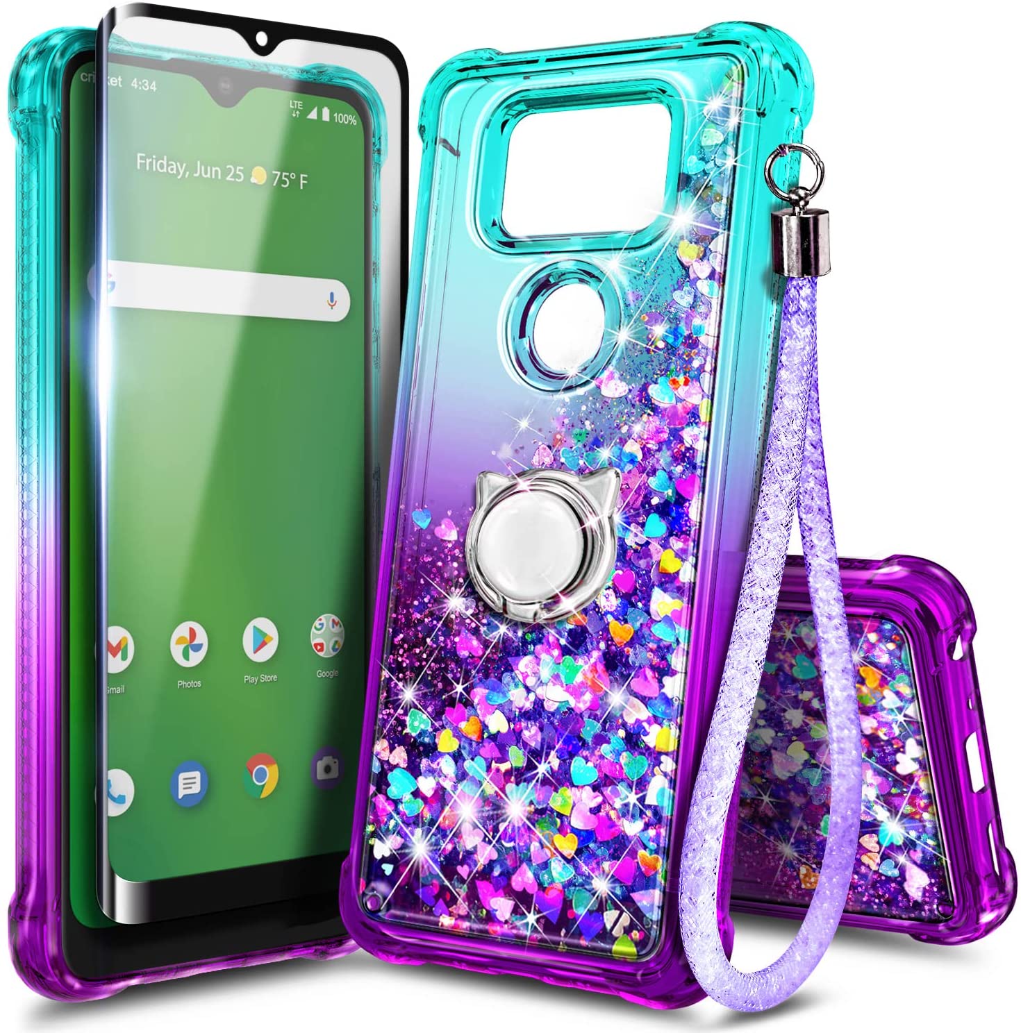 YBROY Cover per Cricket Ovation 3, Custodia in PU Pelle Premium Flip Wallet Case con Slot per Schede, Funzione Stand, Caso Case per Cricket Ovation 3.(Rosso