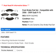 thumbnail image 2 of Front Brake Pad Set - Compatible with 2006 - 2009 Saab 9-7x - Raybestos, 2 of 2