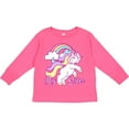 thumbnail image 3 of Inktastic Big Sister Unicorn Girls Long Sleeve Toddler T-Shirt, 3 of 5