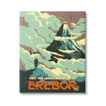 Stupell Industries Fantasy Science Fiction Erebor Mountain Graphic Art Gallery Wrapped Canvas Print Wall Art, Design by Matheus Lopes Castro