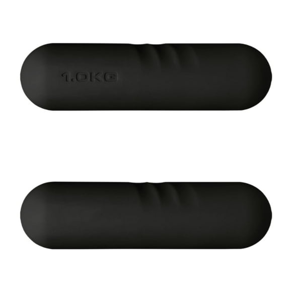 2 barras de pesas antideslizantes para gimnasio en casa, equipo de entrenamiento para niños y adultos. Negro