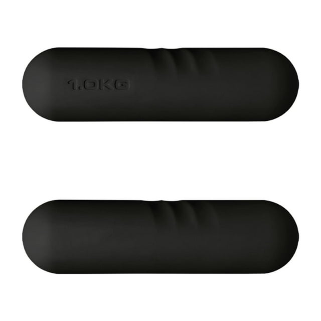 Juego de 2 Mancuernas de Mano con Barra de Pesas, Entrenamiento de Fuerza, 1 Kg, Levantamiento de Pesas, Pesas de Mano para Correr, Pilates Y Barra. Negro