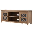 thumbnail image 4 of Henn&Hart 58" Golden Oak/Glass TV Stand, 4 of 10