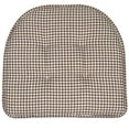 thumbnail image 3 of Houndstooth U-Shaped 16 x 17 Memory Foam Chair Pad Brown 4 Pack, 3 of 3