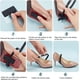 thumbnail image 3 of 4 pares de correas de tobillo antideslizantes para tacones altos, 2 estilos, negras, elásticas, de cuero, antideslizantes, de repuesto, desmontables, para zapatos de mujer, con hebilla., 3 of 7