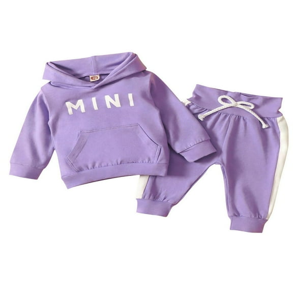 PENGXIANG Newborn Baby Girls Long Sleeve Hooded Tops Sweatshirt Pants 2pcs Outfits Clothes Set 18-24 Months