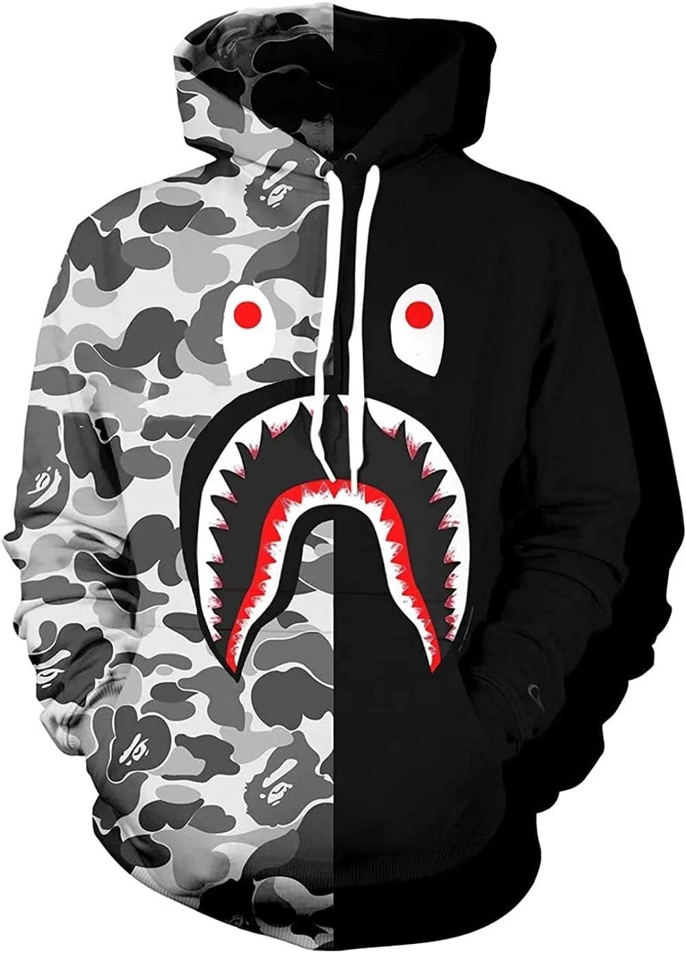 Junior Onleesbaar Omtrek Bape Shark Casual Camouflage Hoodie Pants Suits, Bape Jackets 2-pc Fashion  Tracksuit,Pullover Sweatershirts Unisex (Color : E, Size : X-Large) -  Walmart.com
