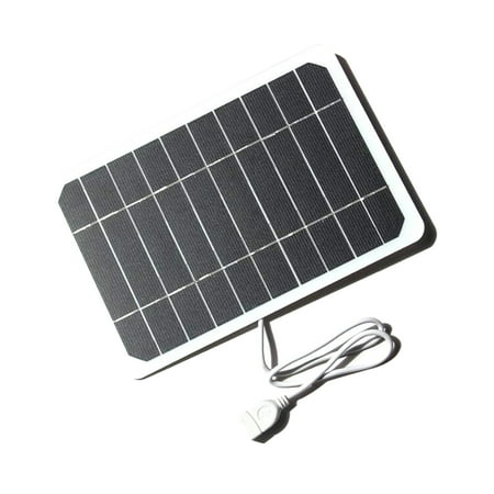 

Solar Charger Power Bank | 5W 5V Outdoor Solar Charger for Cell Phone | USB Solar Panel with High-Performance Monocrystalline Module