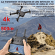 thumbnail image 2 of Drone  Control Remoto Con Par Cámara 4k Quadcopter + 2 baterías, Negro, 2 of 5