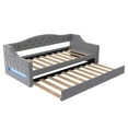 thumbnail image 5 of Euroco Upholstery Twin XL Daybed with Trundle and LED Light, Gray, 5 of 15