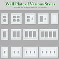thumbnail image 2 of Pure White Decorative Outlet Covers Wall Plates, Bamboo Fiber Light Switch Covers, Natural Material Electric Receptacle Switch Plate Outlet Cover of various styles (1 Gang Duplex 4 Pack), 2 of 7