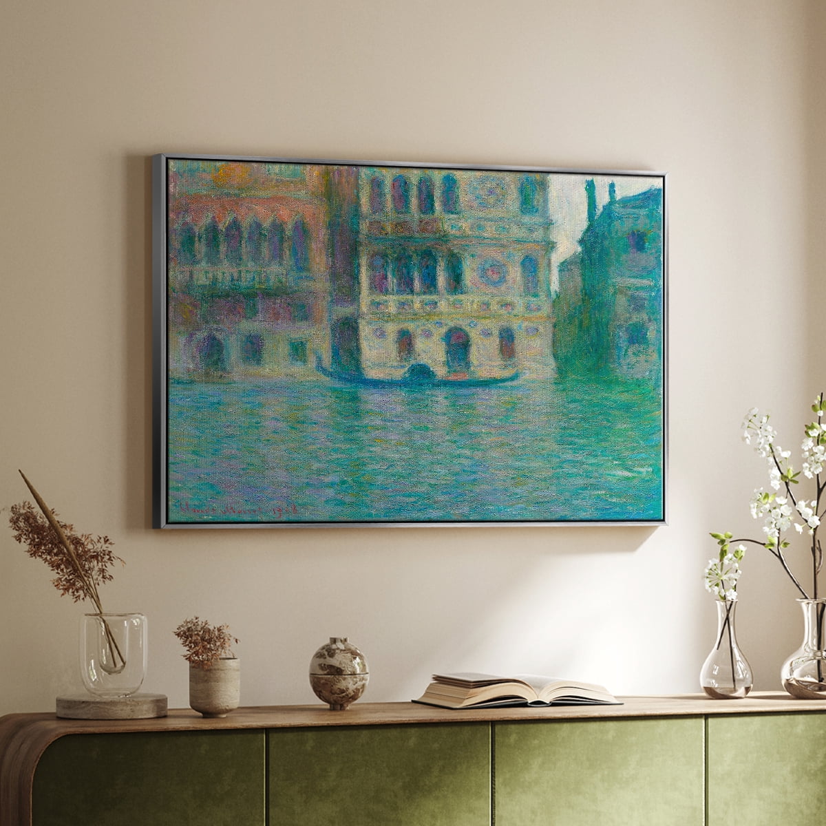 Vintage Landscape-CL By Wexford Home Framed in Silver Wood Gallery Wrapped Canvas 27 in. x 41 in.