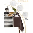 thumbnail image 5 of Brown Black Rectangle Tablecloth, Modern Abstract Art Farmhouse Striped Waterproof & StainResistant Tablecloth, Washable Oil-proof Table Cover for Dining/Party/Wedding/Camping/Buffet 52x70 In, 5 of 9
