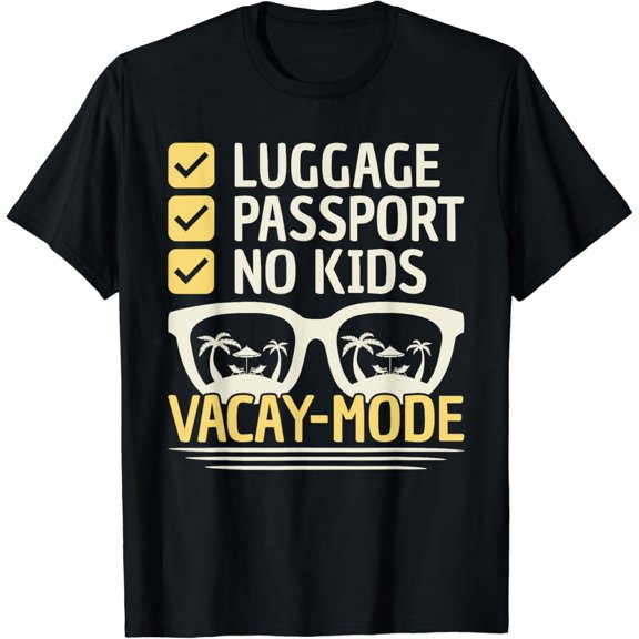 Vacay Mode Beach Vacation Summer Spring Cruise Funny Holiday T-Shirt Black 3X-Large