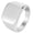 Silver, variant on Titanium Steel Square Polished Rings for Men Simple Modern Elegant Statement Jewelry Gold Size 12