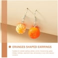 thumbnail image 3 of EeaseMX 2 pares de pendientes con forma de naranja, bonitos pendientes de moda para mujer, adornos para las orejas., 3 of 7