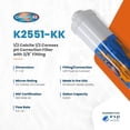 thumbnail image 3 of Omnipure K2551-KK Inline Filter 1/2 Calcite and 1/2 Corosex for Higher pH Correct Acidic Low pH Water, 2 x10 Inch Cartridge, 3 of 7