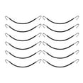 thumbnail image 2 of Eease 12pcs Elastic Rubber Hair Bands Women Ponytail Hooks Hair Bands Rubber Bands Hooks Ladies Ribbon Ropes Hairband Hair Accessories(Black), 2 of 6