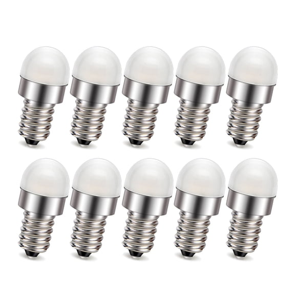 Ruiandsion E12 LED Bulb, 1W 110V 100LM 6000K Daylight White for Appliance Night Light , Replacement,10-Pack