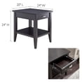 thumbnail image 4 of Leick Home 10507-BK Laurent Table d'Extrémité avec Tiroir et Tablette d'Exposition-Noir, 4 of 5