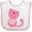 White and Pink, variant on Inktastic Love Cat 2 Boys or Girls Baby Bib
