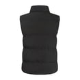 thumbnail image 3 of Munlar Fleece Jacket Men- Fashion Casual Down Cotton Thickened Thermal Vest Cotton Solid Stand Collar Single Zipper Cotton Bubble Coat Christmas Winter Coat Clearance, 3 of 3
