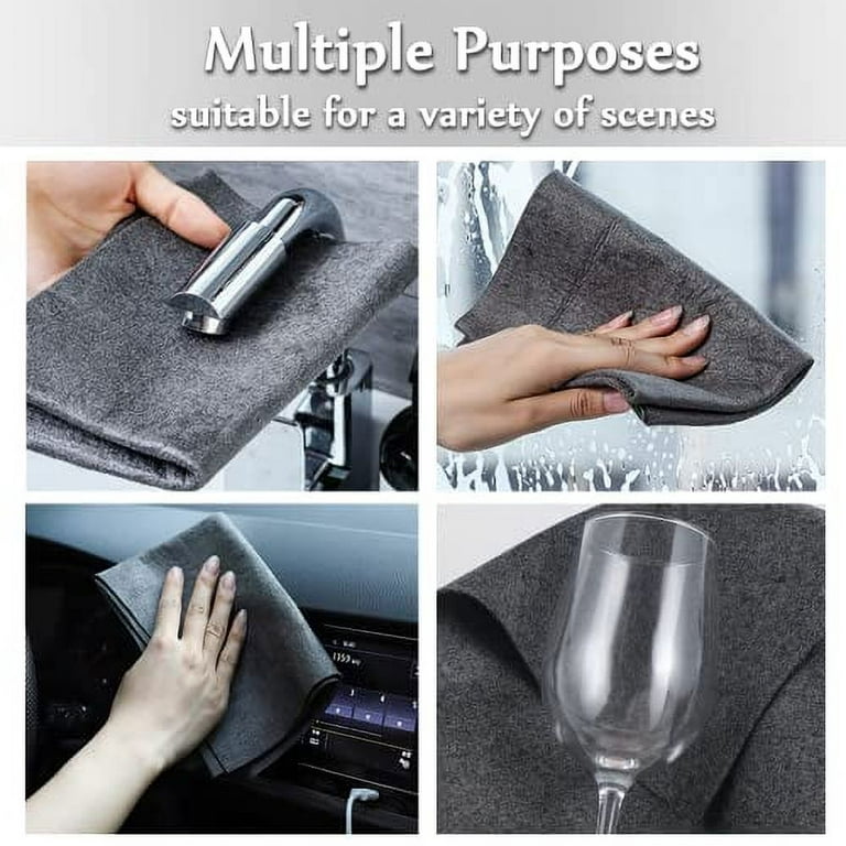 Magic Rag for Cleaning Windows Without Leaving Traces, Thicken Magic  Cleaning Cloth 2023, Thickened Magic Wipe Home Kitchen Car Multi-functional