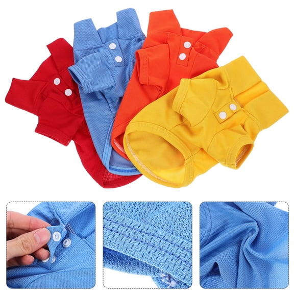 LOLIPPYY 4-Pack Cotton Dog T-Shirts Breathable and Comfortable for Photos, Festivals, and Everyday Wear