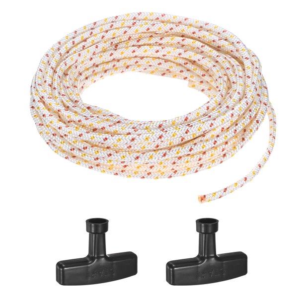 Cuerda de arranque de retroceso Uxcell 4.5mm 10m Cuerda de nylon con mangos Blanco, Rojo, Amarillo, Negro