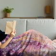 thumbnail image 3 of Flower Soft Flannel Fleece Blanket, Watercolor Painting Effect Wisteria Tree Blossoms Soft Scenic Spring Display, Cozy Plush for Indoor and Outdoor Use, 60" x 80", Violet Purple Pink, by Ambesonne, 3 of 5