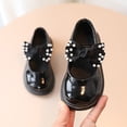 thumbnail image 6 of Girls Pearls Bow Patent Leather Dress Shoes Wedding Gown Thick Shoes, 6 of 11