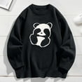 thumbnail image 2 of DHFJKG Panda Jacquard Cute Sweater For Men Women Unisex Loose Fit Long Sleeve Crewneck Knitwear Pullover Top Fall/Winter Versatile Jumper Tops, 2 of 9
