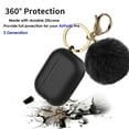 thumbnail image 3 of for Airpods Pro 2 Case, Silicone Protective Covers Skin Come with Keychain+Fur Ball Compatible with Apple AirPods Pro 2nd Generation 2022 (Black), 3 of 9