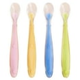 thumbnail image 1 of Baby Girls Spoons, 4-Pack, Soft Silicone Baby Spoons Training Spoon, 1 of 5