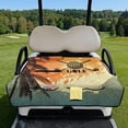 thumbnail image 2 of COEQINE Universal Golf Cart Seat Covers/Seat Blanket for EZGO Yamaha Club Car, Soft Seat Towel Cushions Folds Like a Bag for Easy Carry, All-Season Comfort, Retro Tropical Palm Golf Pattern, 2 of 8