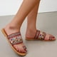 thumbnail image 4 of Sandalias de verano Nuevo Metal Lentejuelas decorativas Zapatos de mujer planos con punta deslizante Wmkox8yii nm6550, 4 of 7