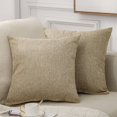 thumbnail image 5 of Cushions de sofá de lino en color caqui, verde oliva, gris elegante y liso. Cojines de salón, respaldos, fundas de almohada + almohada 45 x 45 cm, 5 of 5