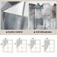 thumbnail image 3 of Gray Geometric Kitchen Window Curtains, Swag Curtains Valance for Bedroom Living Room Bathroom, Modern Abstract Art Block Rod Pocket Window Treatment Curtain Block Drapes 2 Panels 36"x63", 3 of 9